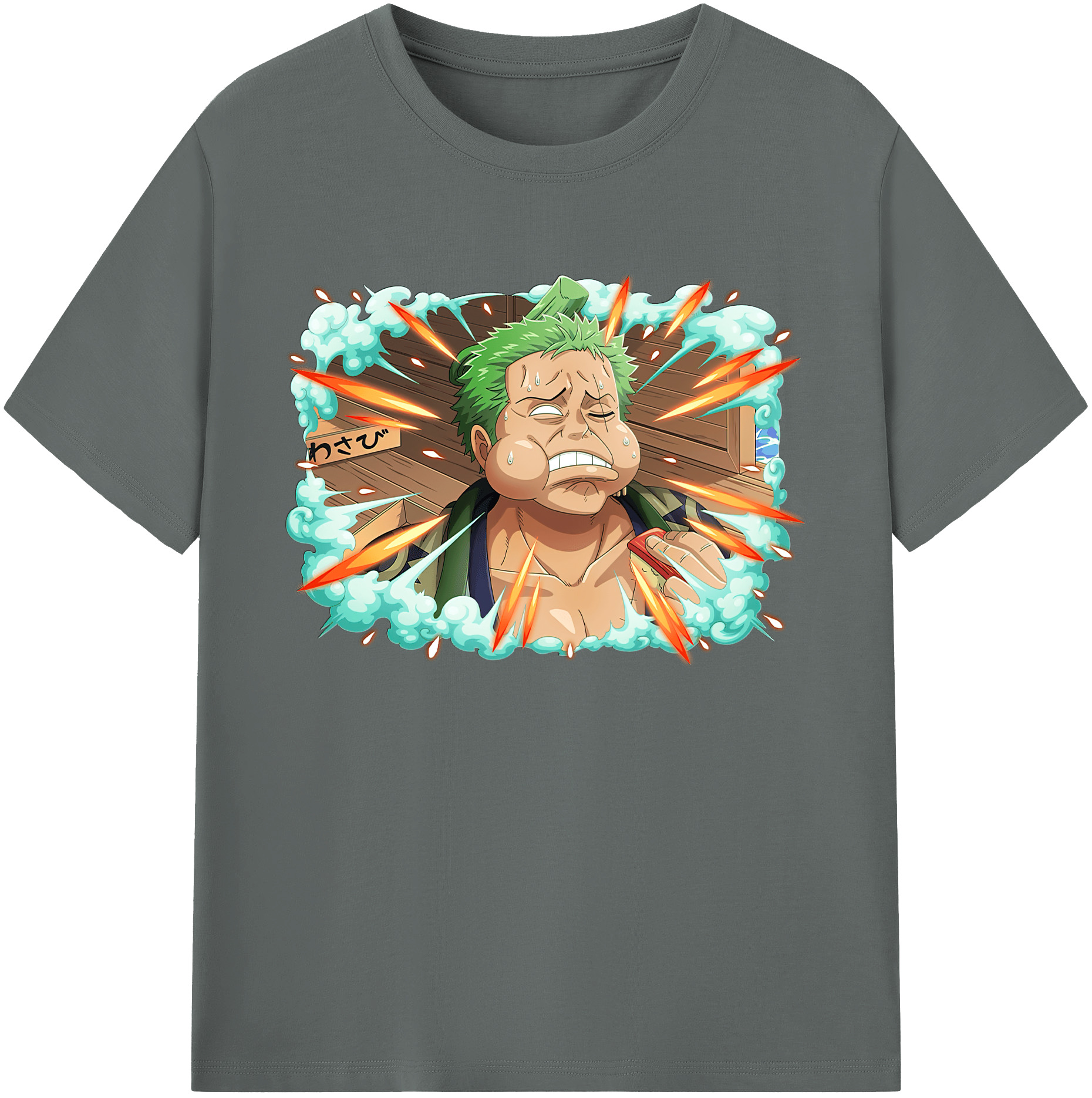 ワンピース ロロノア・ゾロ ONE PIECE Roronoa Zoro 綿100％ メンズ半袖Tシャツ｜肌触りやわらか＆通気性